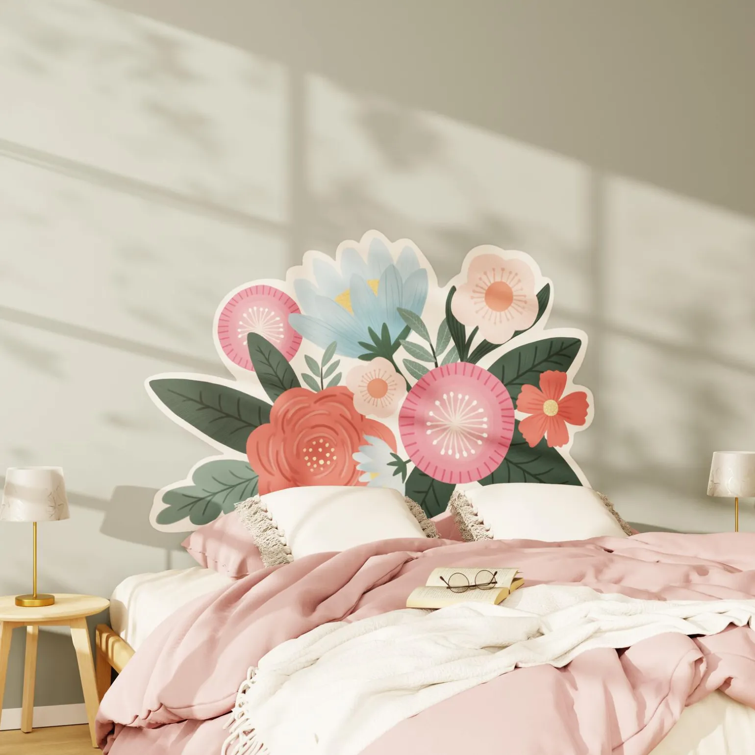 4MURS Papier peint intissé tête de lit FLORELA multicolore - 4MURS