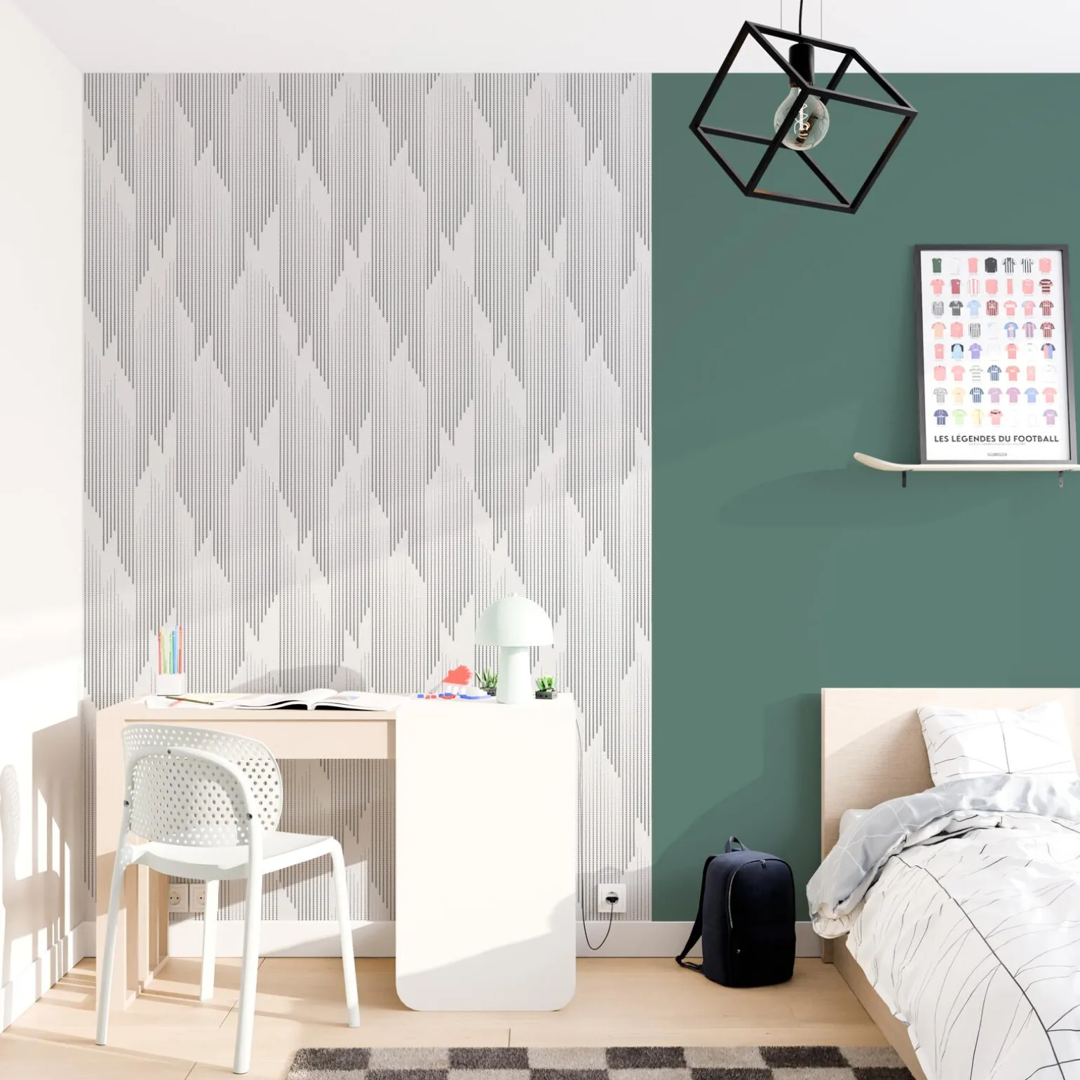 4MURS Papier peint intissé ZACK coloris blanc et noir - 4MURS