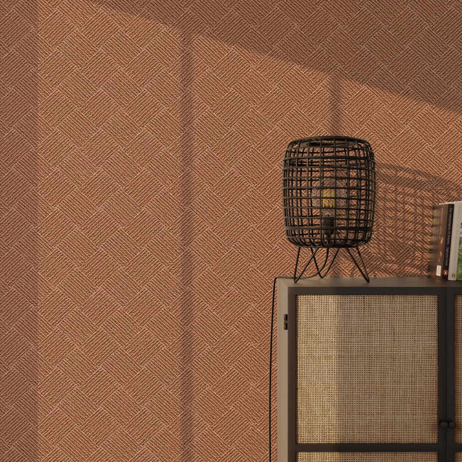 4MURS Papier peint intissé MAHDI coloris terracotta - 4MURS