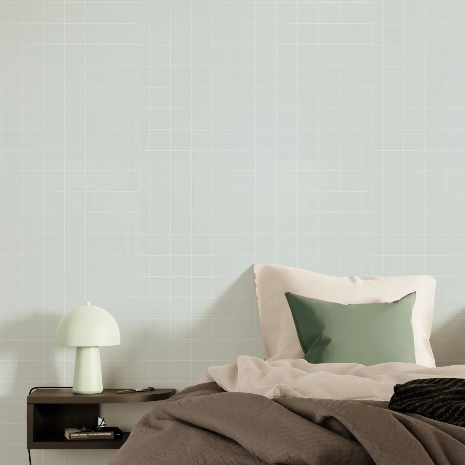 4MURS Papier peint intissé CARO coloris vert d'eau - 4MURS