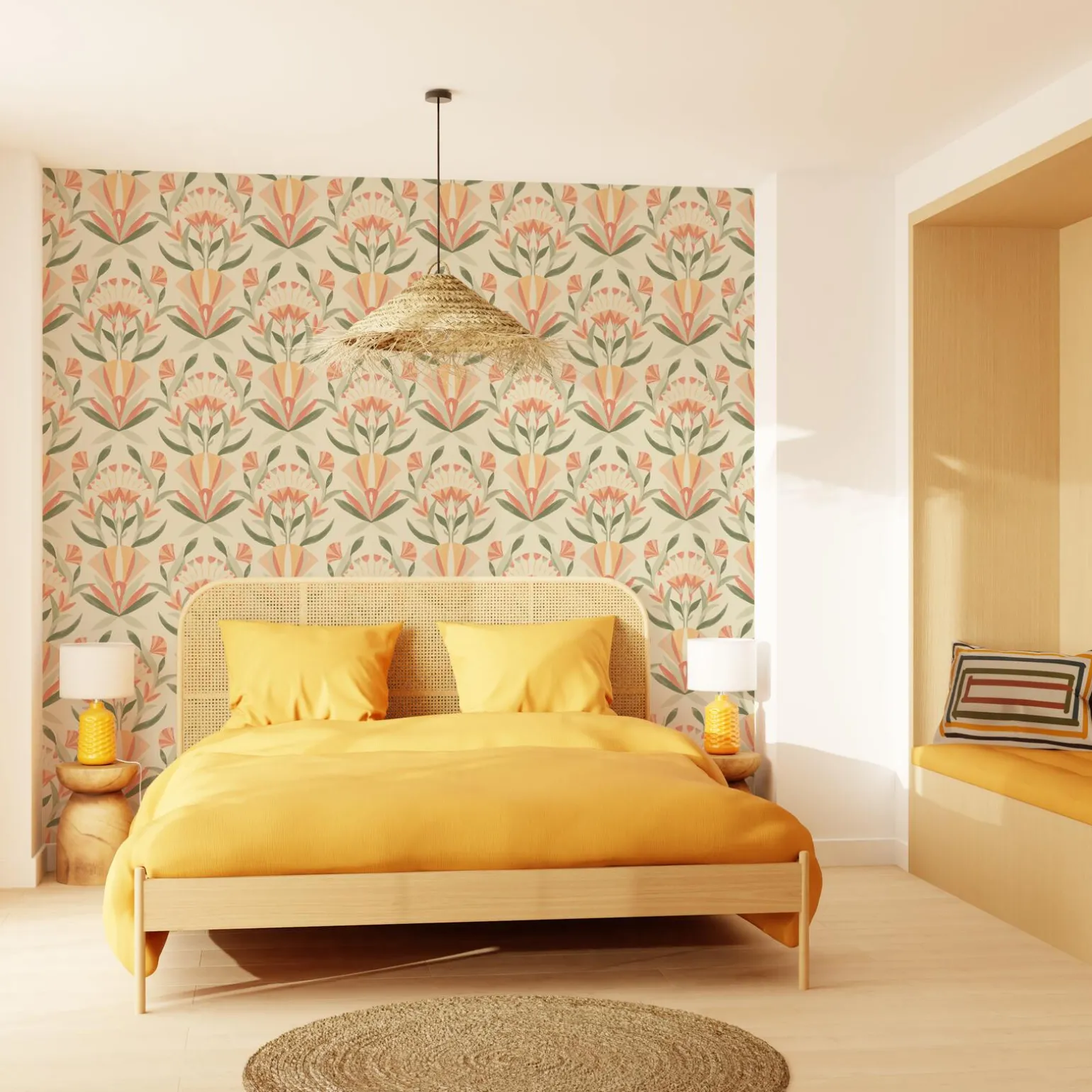 4MURS Papier peint intissé DALILAH coloris multicolore - 4MURS