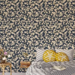 4MURS Papier peint intissé HISAE coloris bleu nuit - 4MURS