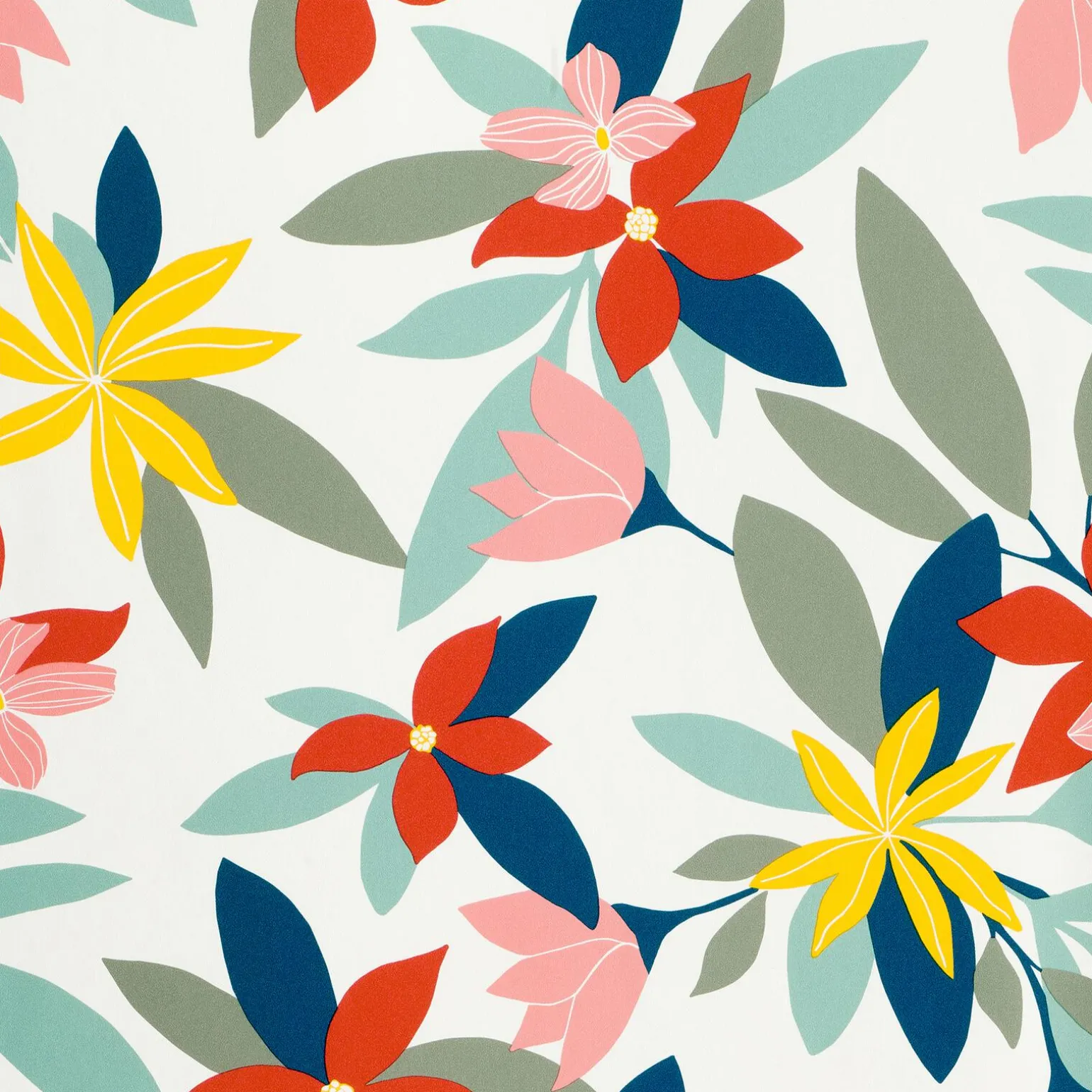 4MURS Papier peint intissé FLORYA coloris multicolore - 4MURS