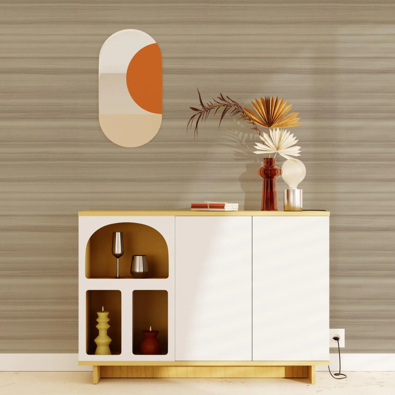4MURS Papier peint intissé MAEH coloris beige foncé - 4MURS