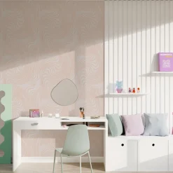 4MURS Papier peint intissé CANDY coloris orange pastel - 4MURS