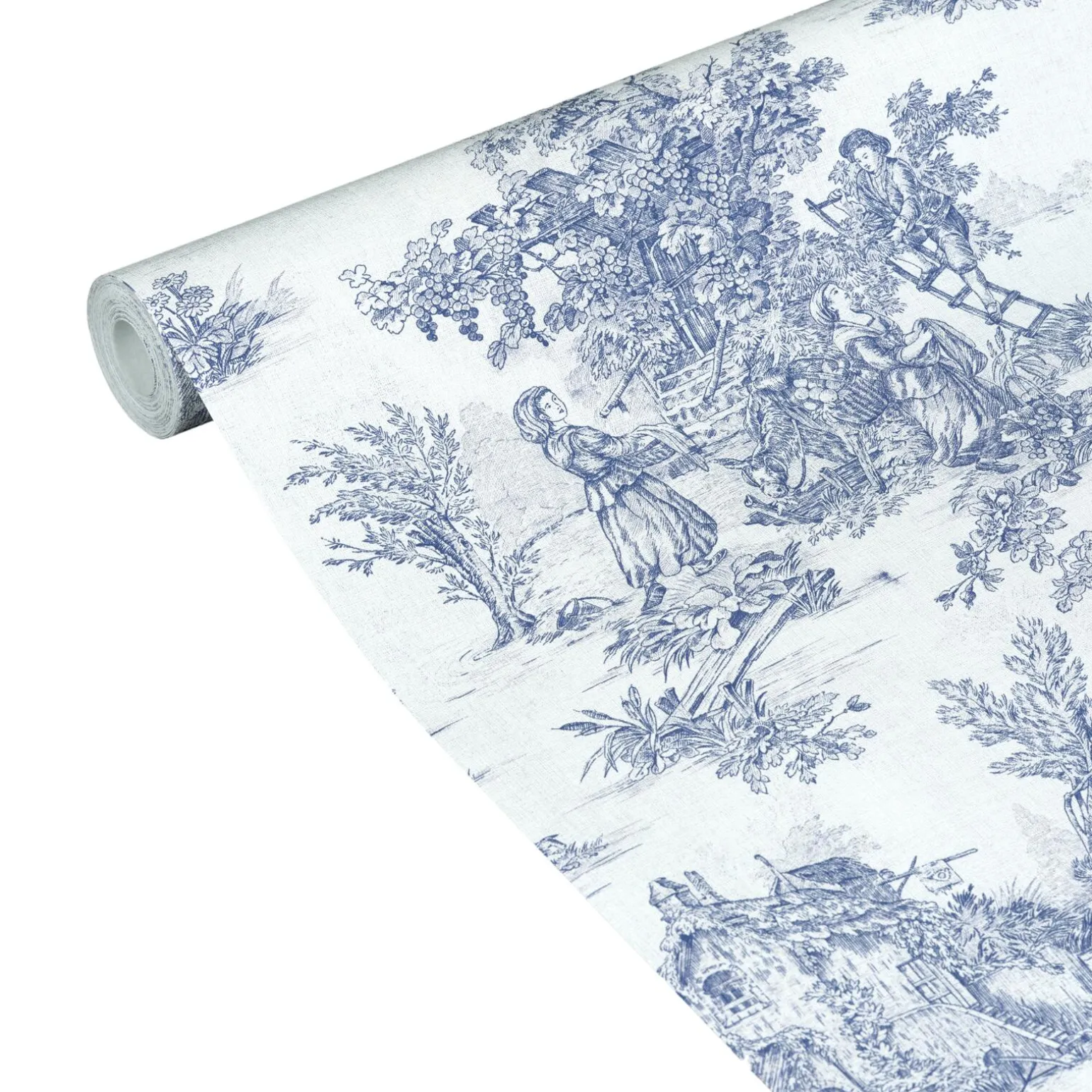 4MURS Papier peint intissé JOUY coloris bleu indigo - 4MURS