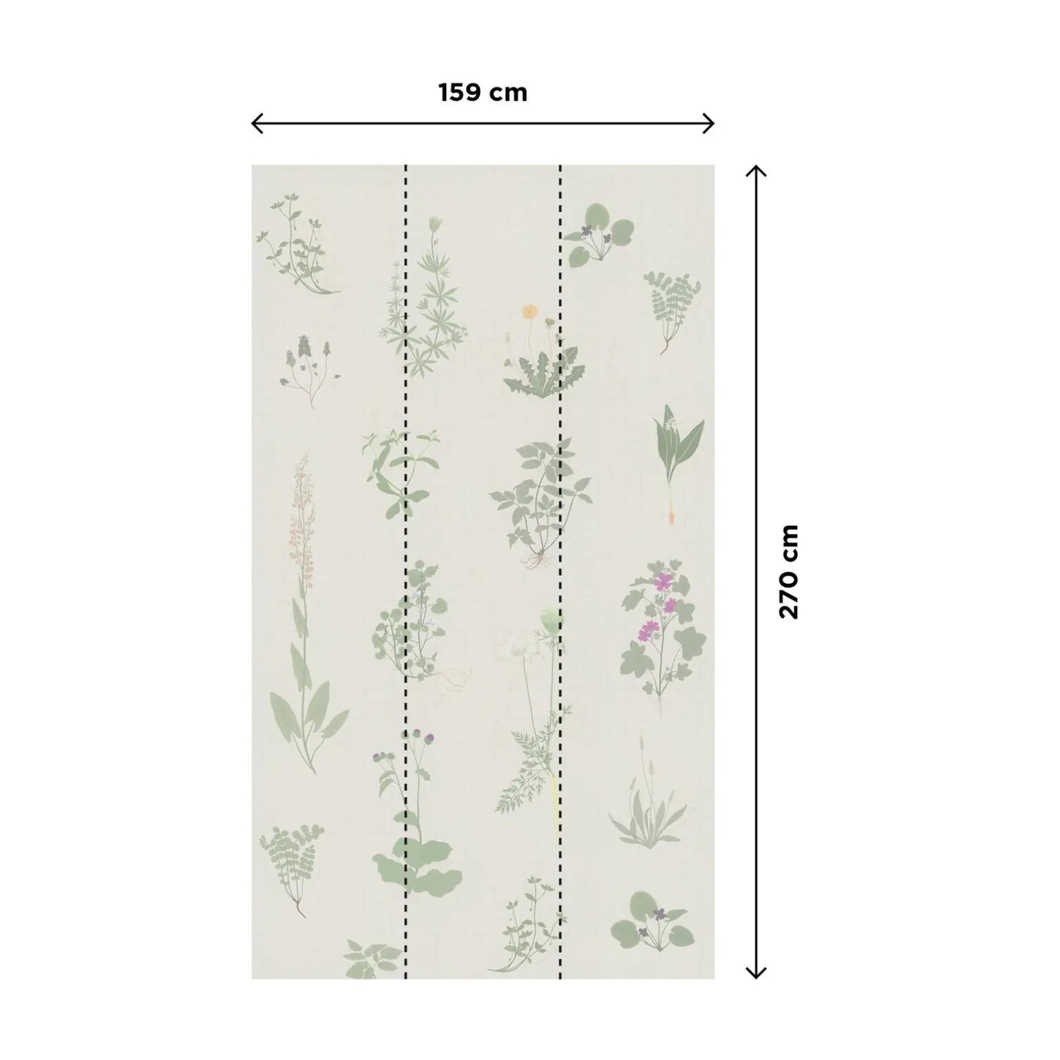 4MURS Papier peint panoramique L HERBIER 159 x 270 cm - 4MURS