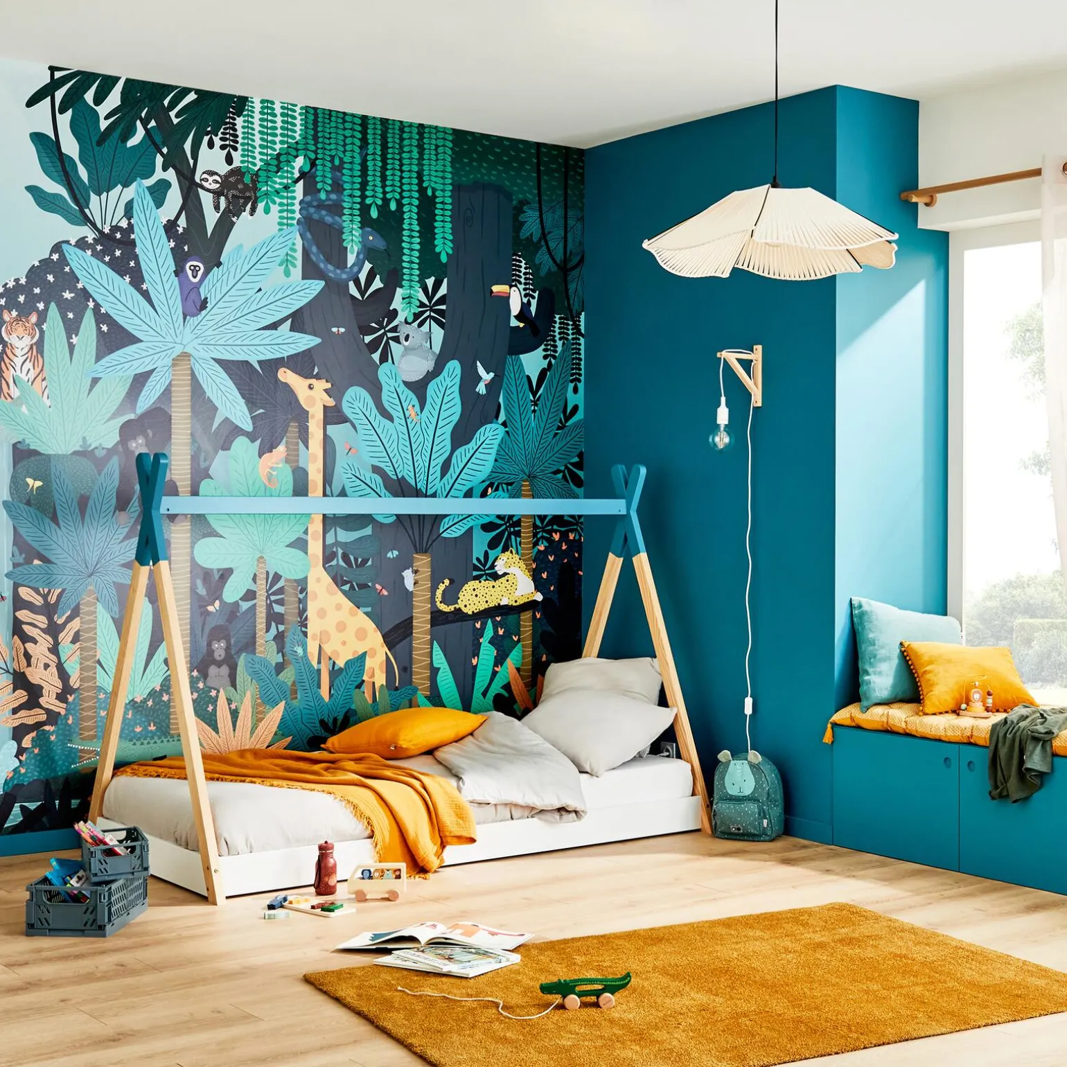4MURS Papier peint panoramique XL FUN JUNGLE 300 x 270 cm - 4MURS