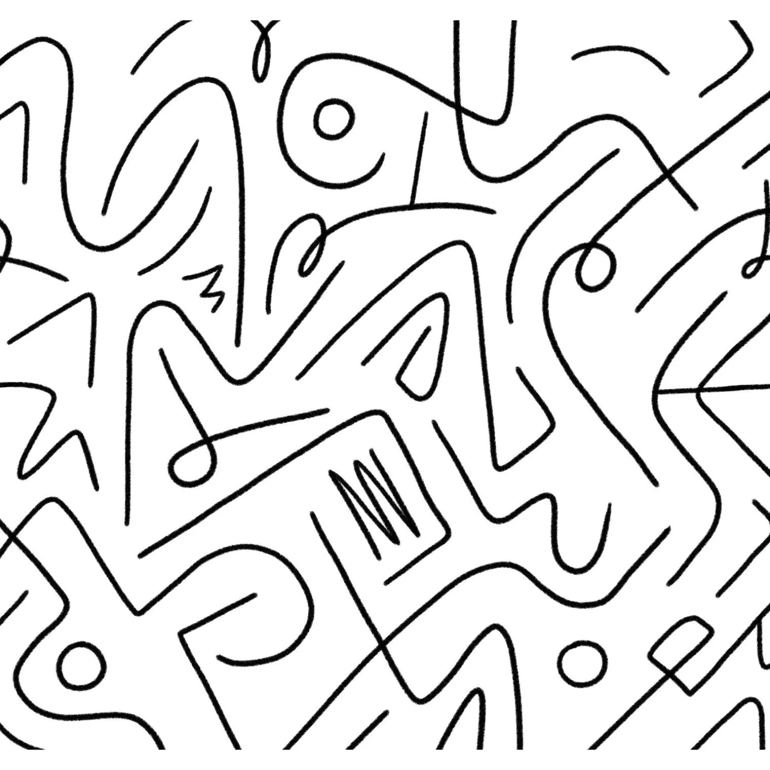 4MURS Papier peint panoramique XL BLACK LINES 300 x 270 cm - 4MURS