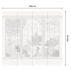 4MURS Papier peint panoramique XL BOW WINDOW 300 x 270 cm - 4MURS