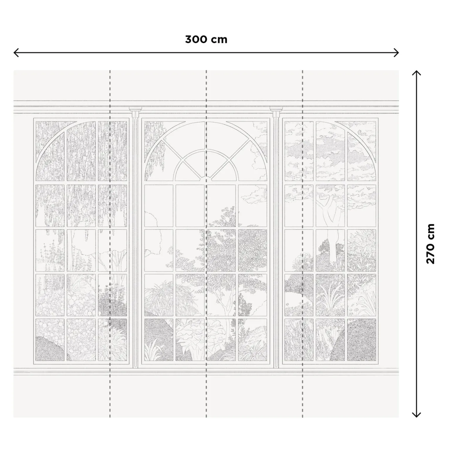 4MURS Papier peint panoramique XL BOW WINDOW 300 x 270 cm - 4MURS