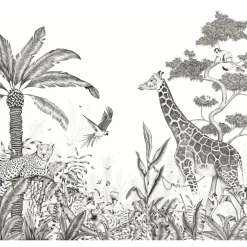 4MURS Papier peint panoramique XL BLACK JUNGLE 300 x 270 cm - 4MURS