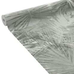 4MURS Papier peint vinyle YUCCA coloris vert de gris - 4MURS