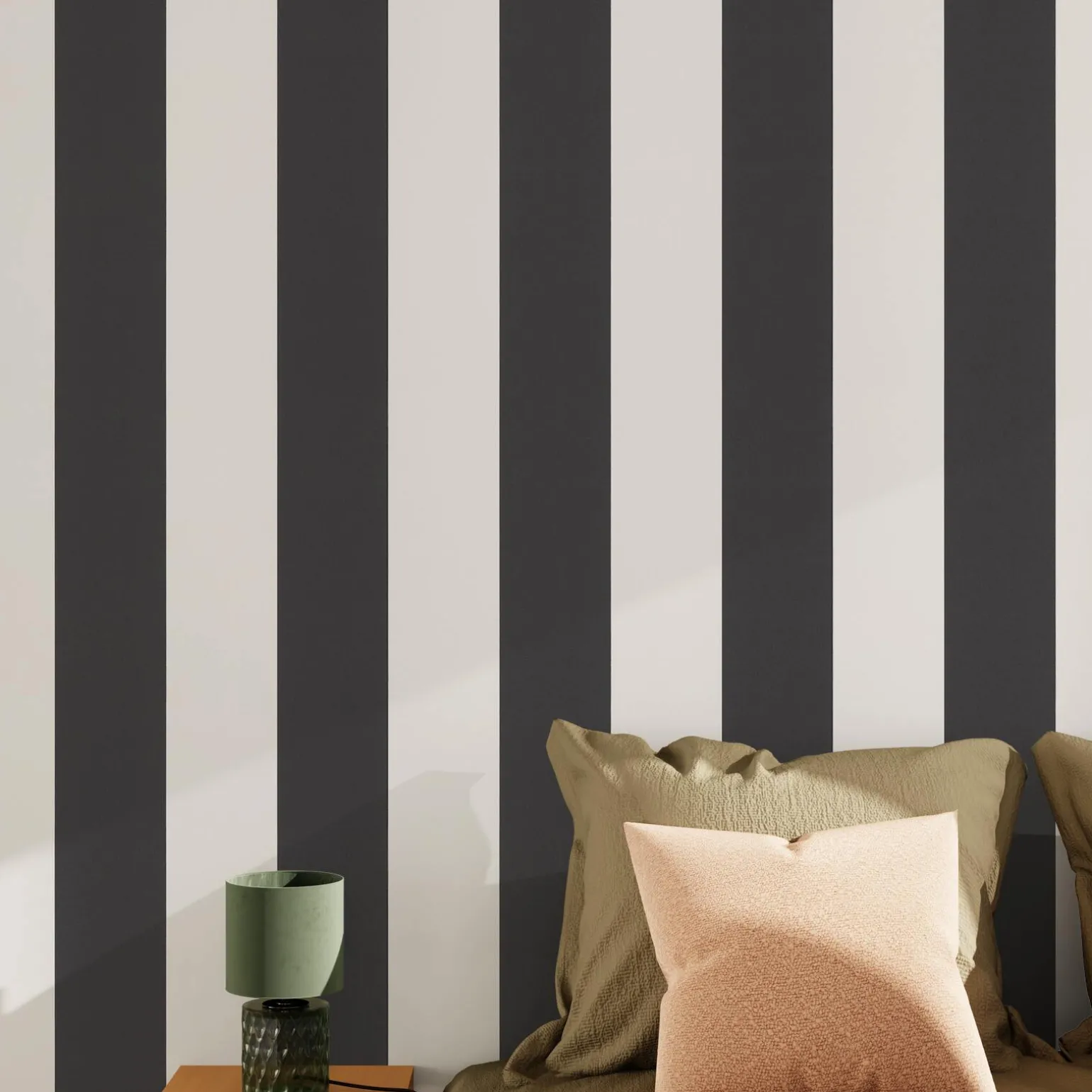 4MURS Papier peint vinyle PODIUM STRIPE noir et blanc - 4MURS