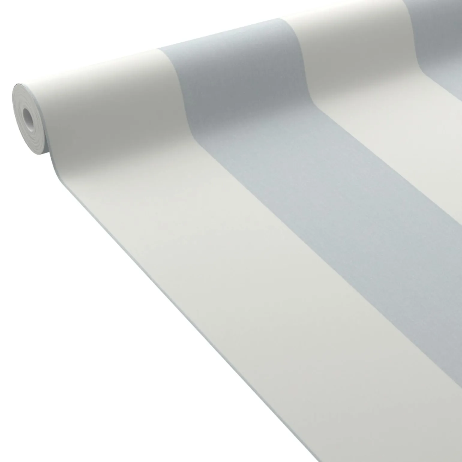 4MURS Papier peint vinyle PODIUM STRIPE bleu grisé et blanc - 4MURS