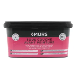 4MURS Peinture SOUS COUCHE AVANT PEINTURE Peinture blanc 5 L - 4MURS