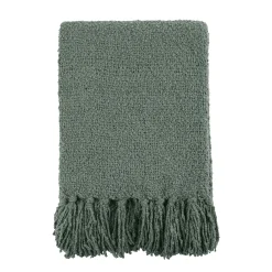 4MURS Plaid franges TULU coloris vert végétal - 4MURS