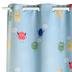 4MURS Rideau occultant CUTE MONSTER multicolore 140 x 250 cm - 4MURS