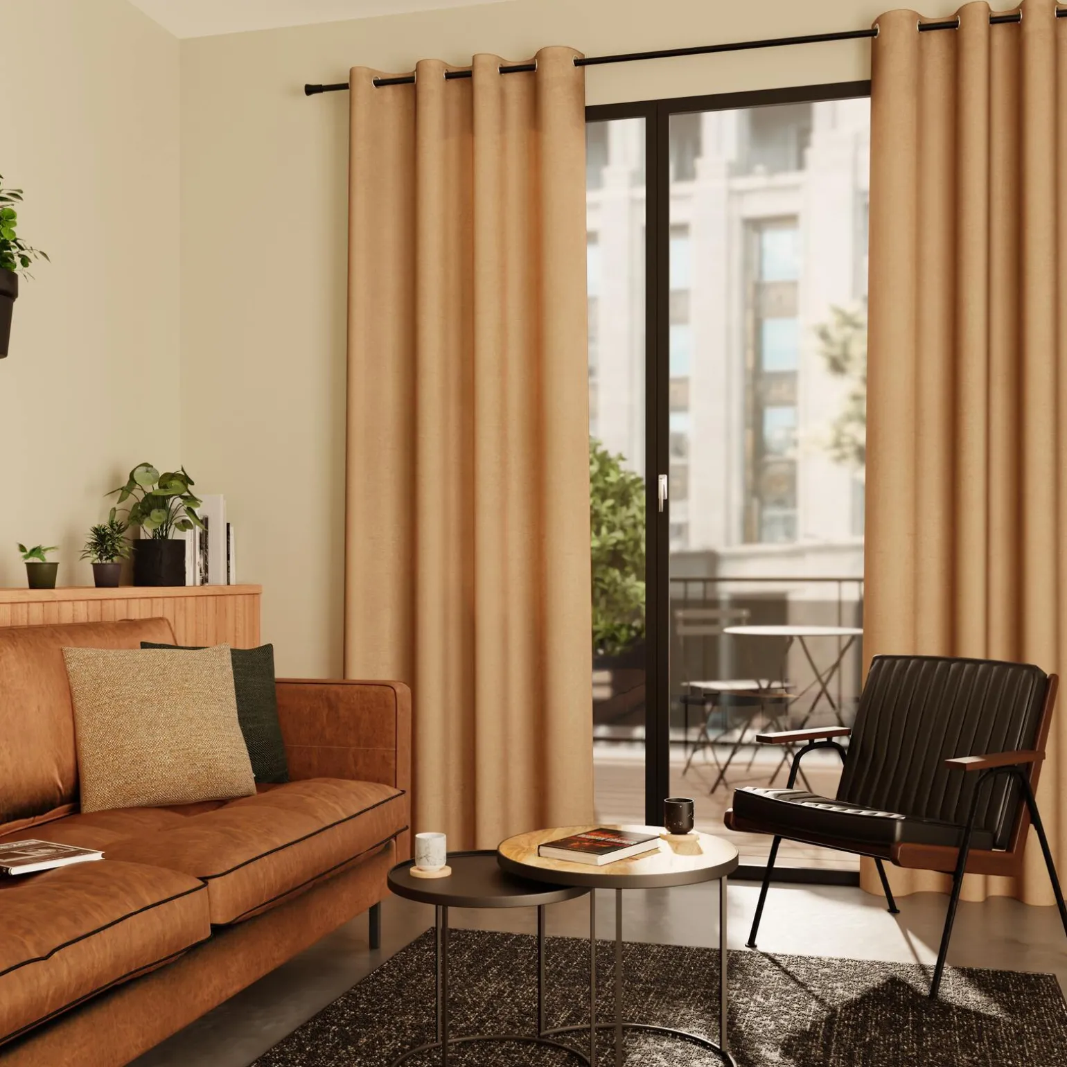 4MURS Rideau thermique KINLEY coloris camel 140 x 260 cm - 4MURS