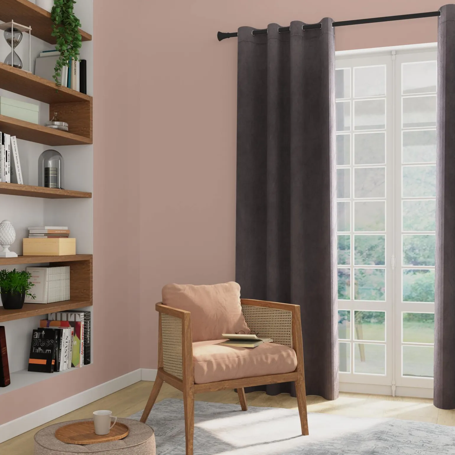 4MURS Rideau VELVET coloris gris anthracite 140 x 260 cm - 4MURS