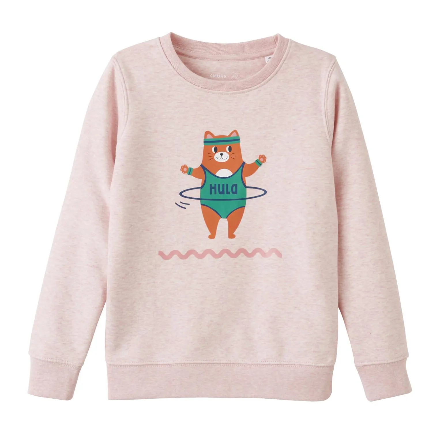 4MURS Sweat sans capuche CHACHAT coloris Rose chiné - 4MURS