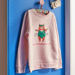 4MURS Sweat sans capuche CHACHAT coloris Rose chiné - 4MURS