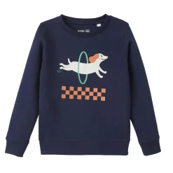 4MURS Sweat sans capuche CHACHIEN coloris bleu marine - 4MURS
