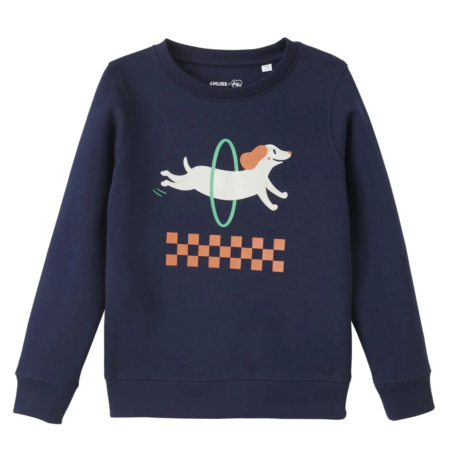 4MURS Sweat sans capuche CHACHIEN coloris bleu marine - 4MURS