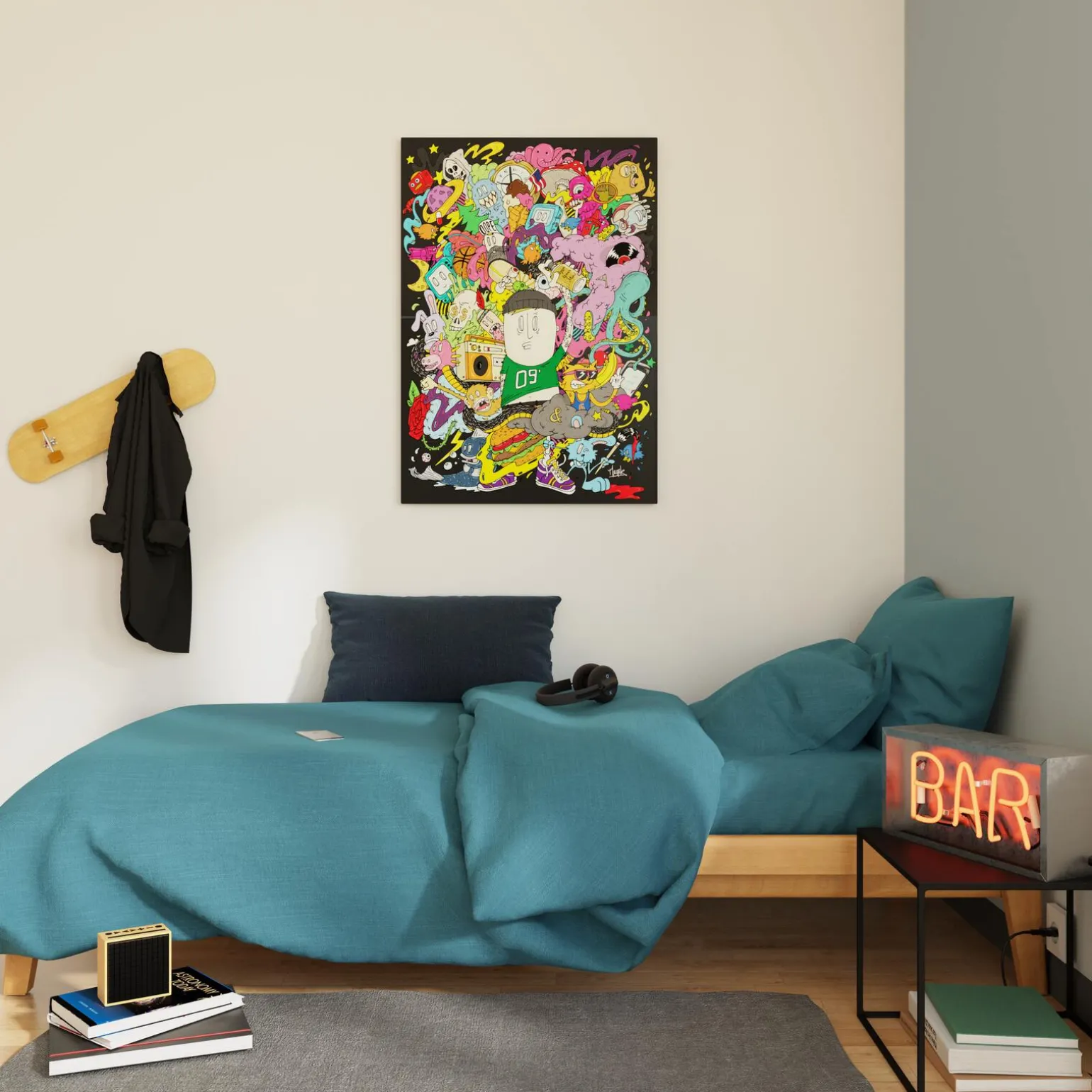 4MURS Tableau en verre STREET ART 70 x 100 cm - 4MURS