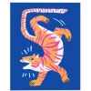 4MURS Tableau HAPPY TIGER coloris bleu et orange - 4MURS