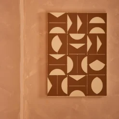 4MURS Tableau LEIKA bicolore terracotta sur blanc cassé - 4MURS