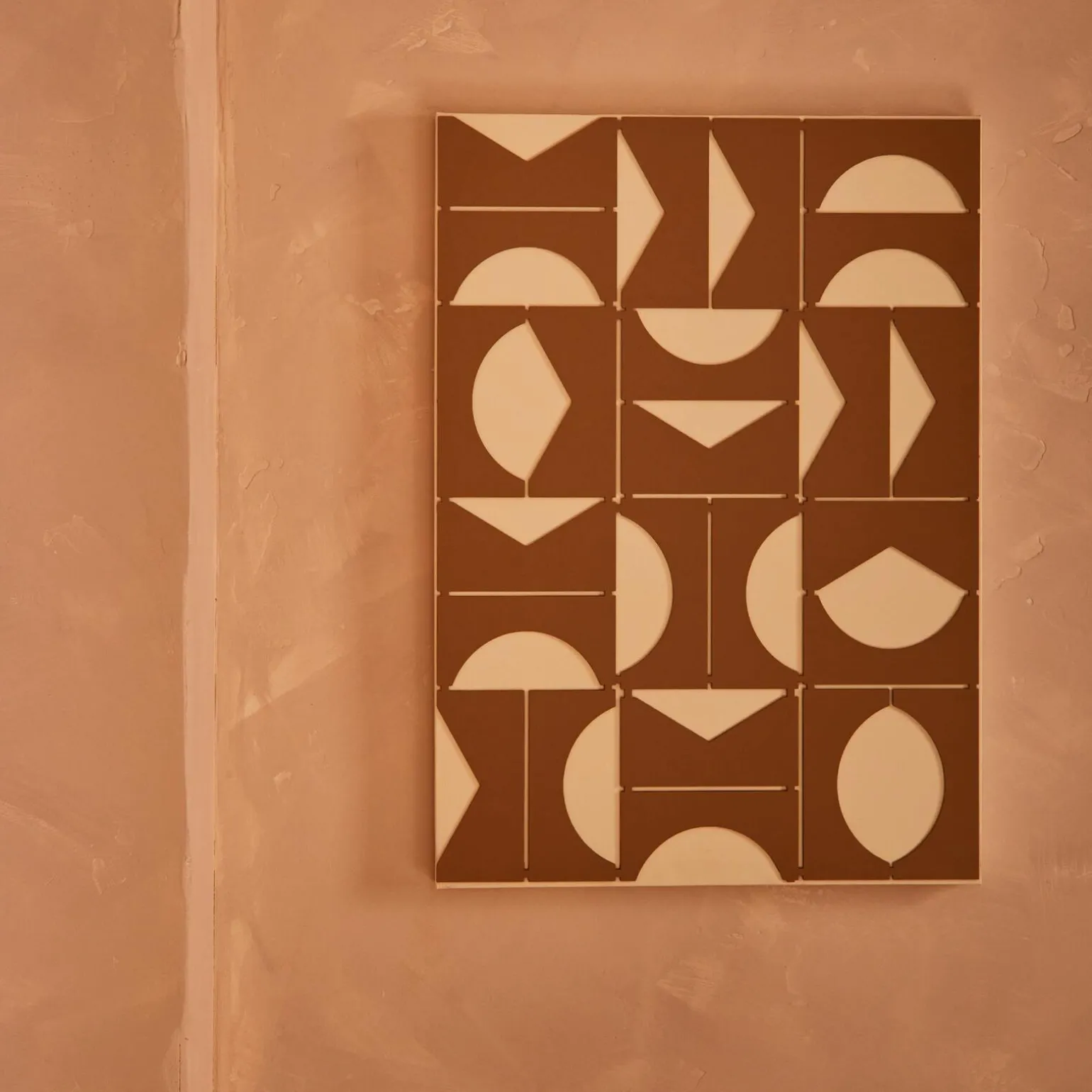 4MURS Tableau LEIKA bicolore terracotta sur blanc cassé - 4MURS