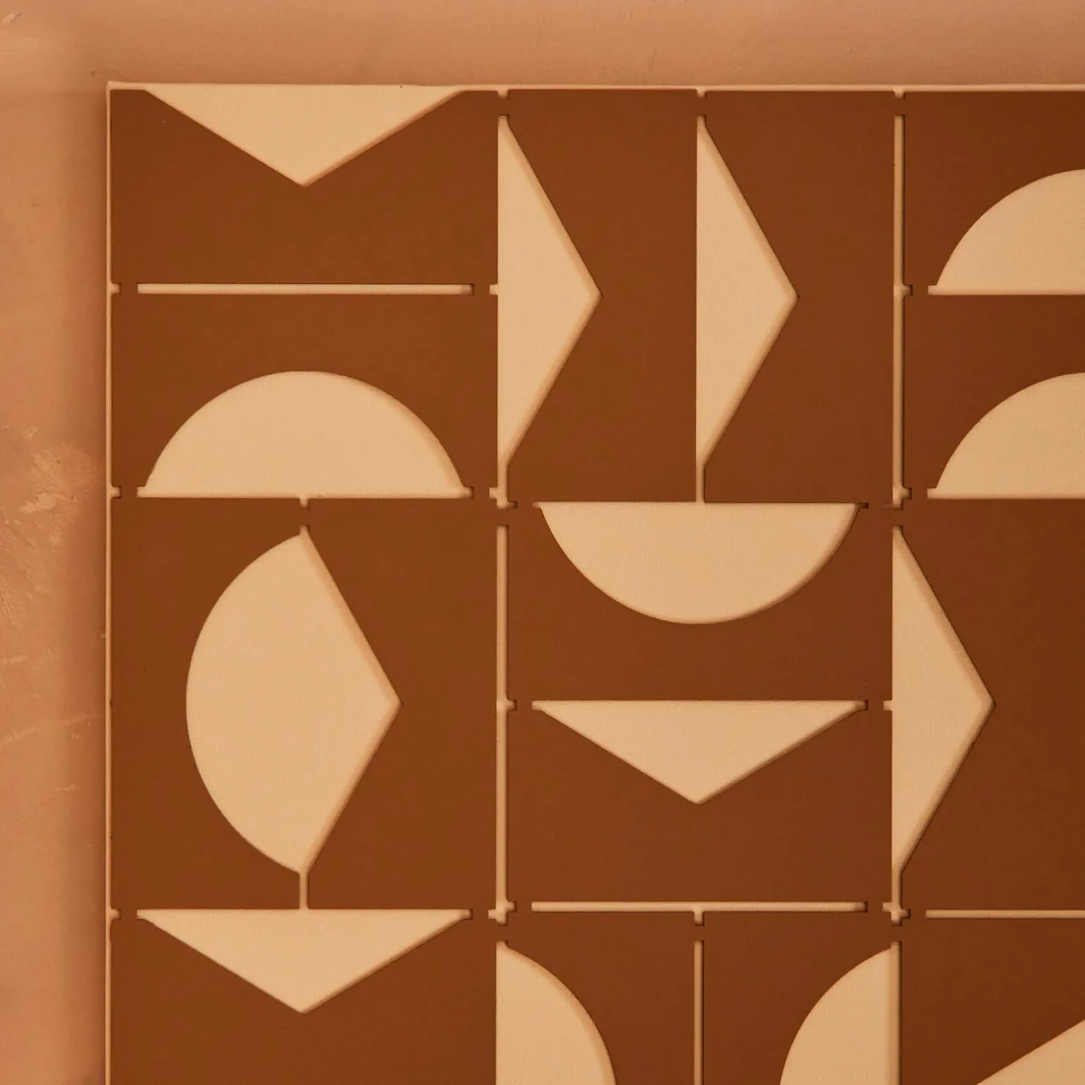 4MURS Tableau LEIKA bicolore terracotta sur blanc cassé - 4MURS