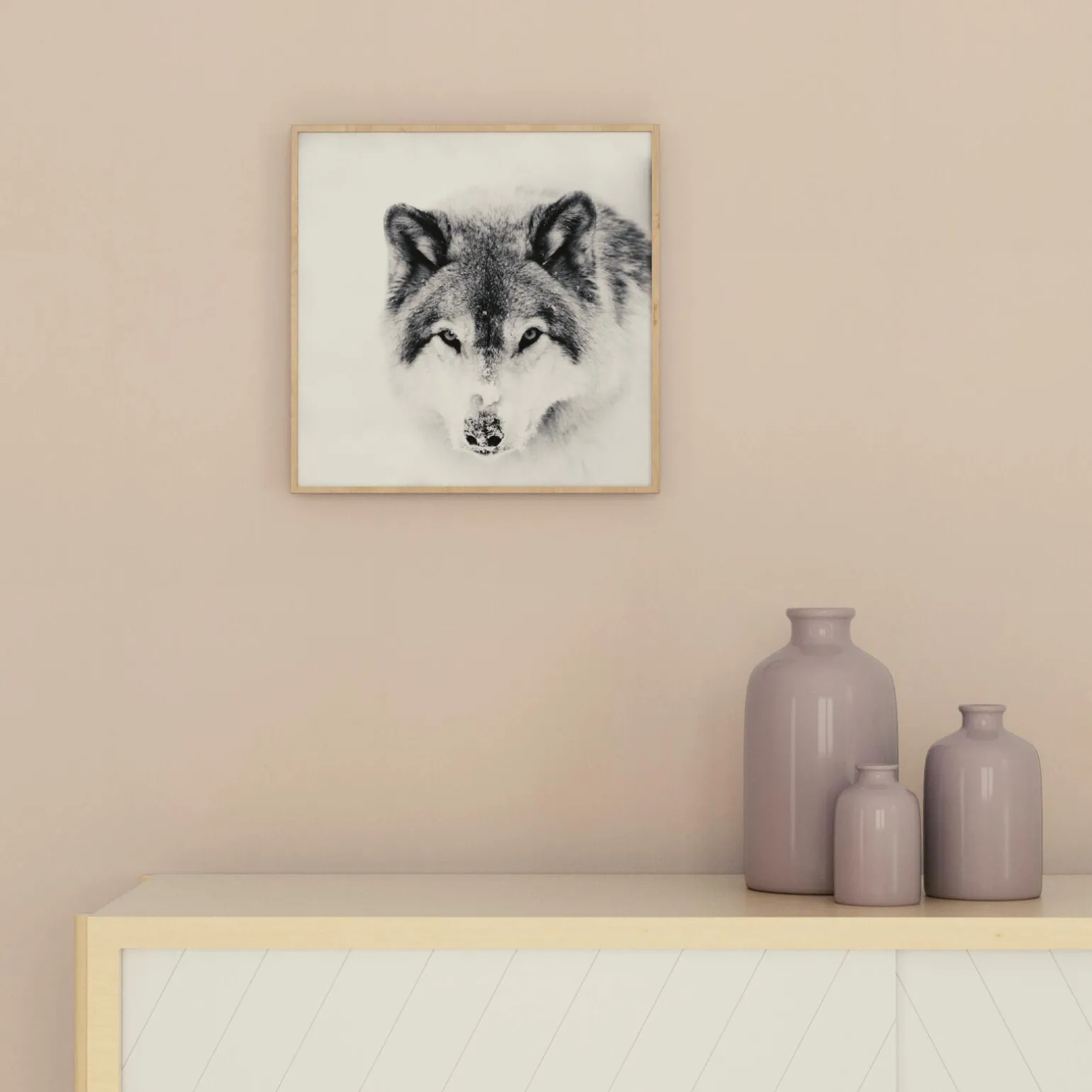 4MURS Tableau SNOW WOLF 40 x 40 cm - 4MURS