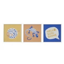 4MURS Tableau TRIPTYQUE DES DUNES bleu / terracotta / jaune - 4MURS