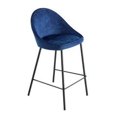 4MURS Tabouret de plan de travail CAITLYNE bleu nuit - 4MURS