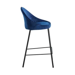 4MURS Tabouret de plan de travail CAITLYNE bleu nuit - 4MURS