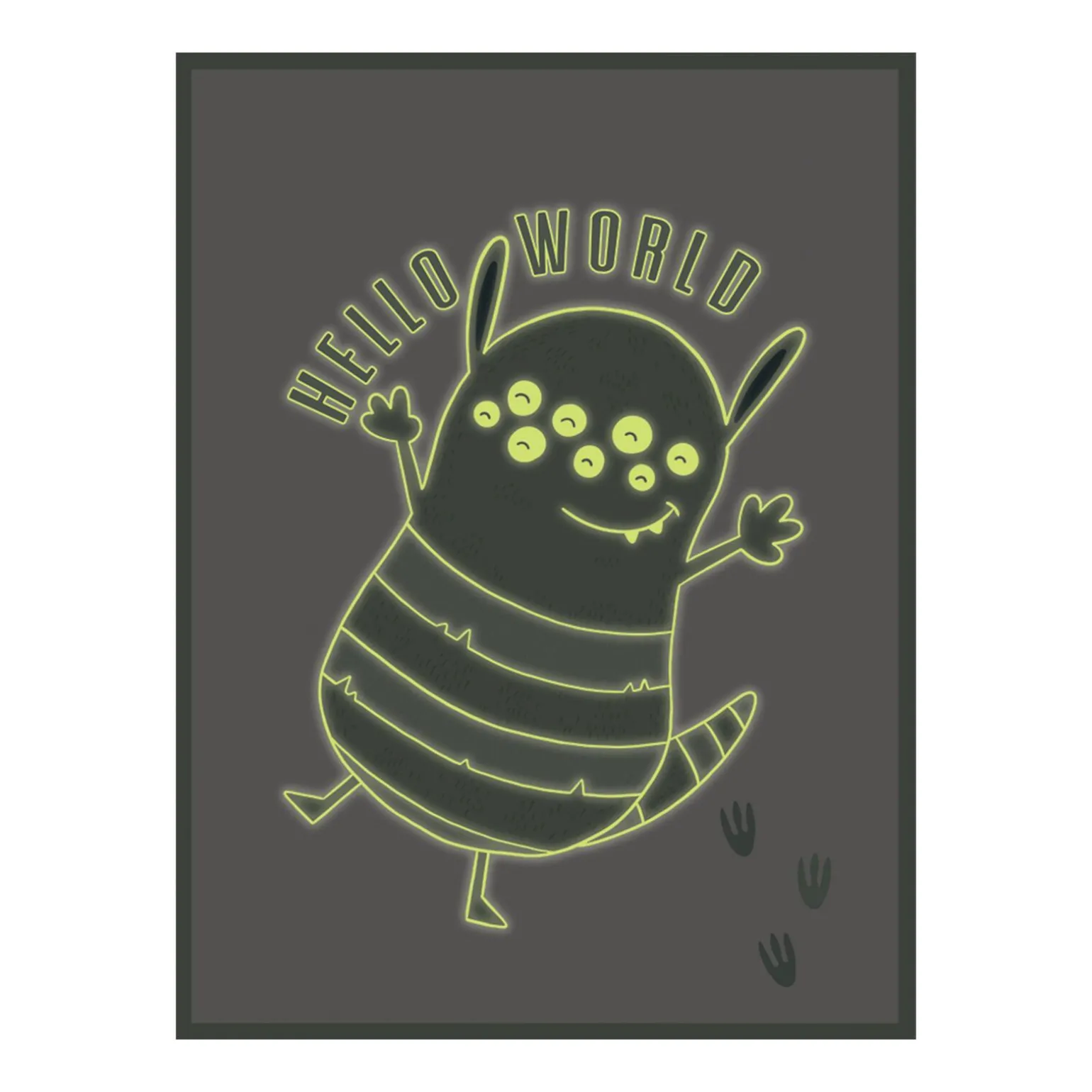 4MURS Toile embellie CUTE MONSTER 30 x 40 cm vert - 4MURS