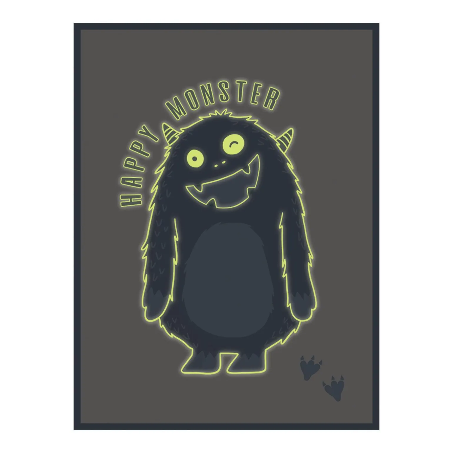 4MURS Toile embellie CUTE MONSTER 30 x 40 cm bleu - 4MURS