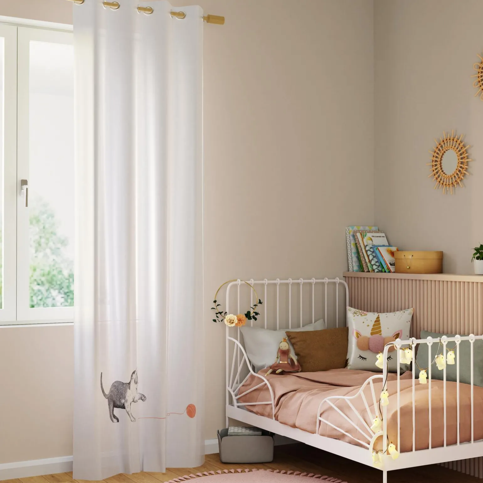 4MURS Voilage TITOU coloris gris 140 x 240 cm - 4MURS