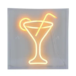 Néon COSMOPOLITAIN coloris orange et blanc chaud - 4MURS