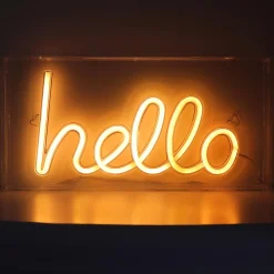 Néon HELLO coloris blanc chaud - 4MURS