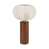 Ostaria Lampe à poser MOON coloris Brun et beige 35 x 23 cm - 4MURS
