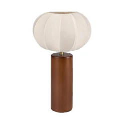 Ostaria Lampe à poser MOON coloris Brun et beige 35 x 23 cm - 4MURS