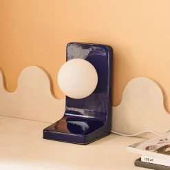 Ostaria Lampe à poser WALTER coloris bleu nuit 23 x 13 cm - 4MURS