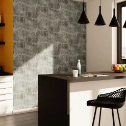 Papier peint adhésif CIMENE coloris gris béton - 4MURS