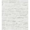 Papier peint adhésif KAOLIN coloris blanc - 4MURS