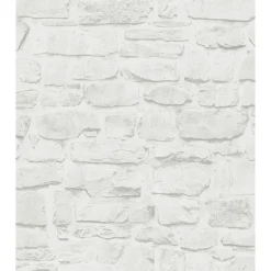 Papier peint adhésif KAOLIN coloris blanc - 4MURS
