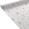 Papier peint intissé AIR BALLOON beige taupe, rose et bleu - 4MURS