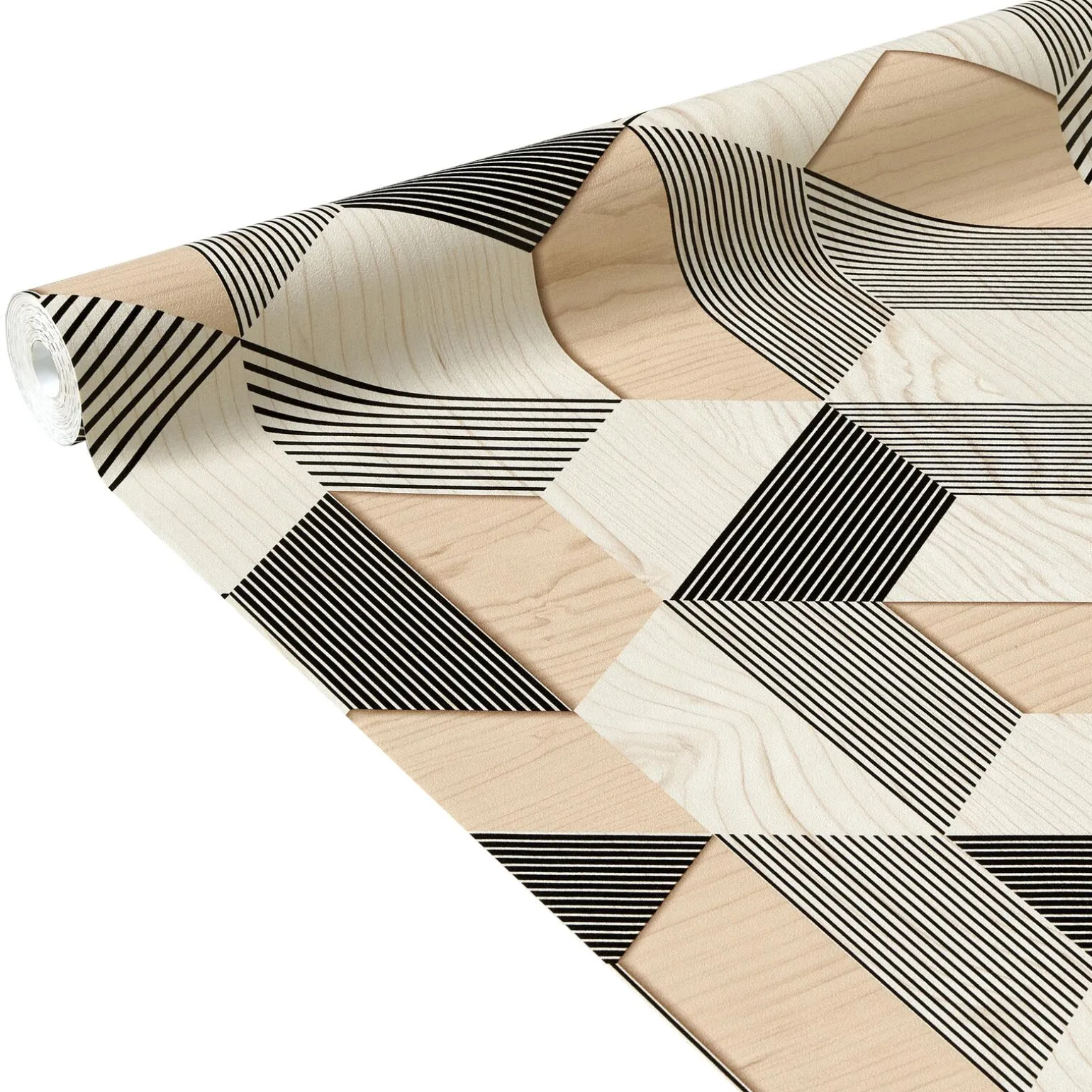 Papier peint intissé AKITO coloris ton bois - 4MURS